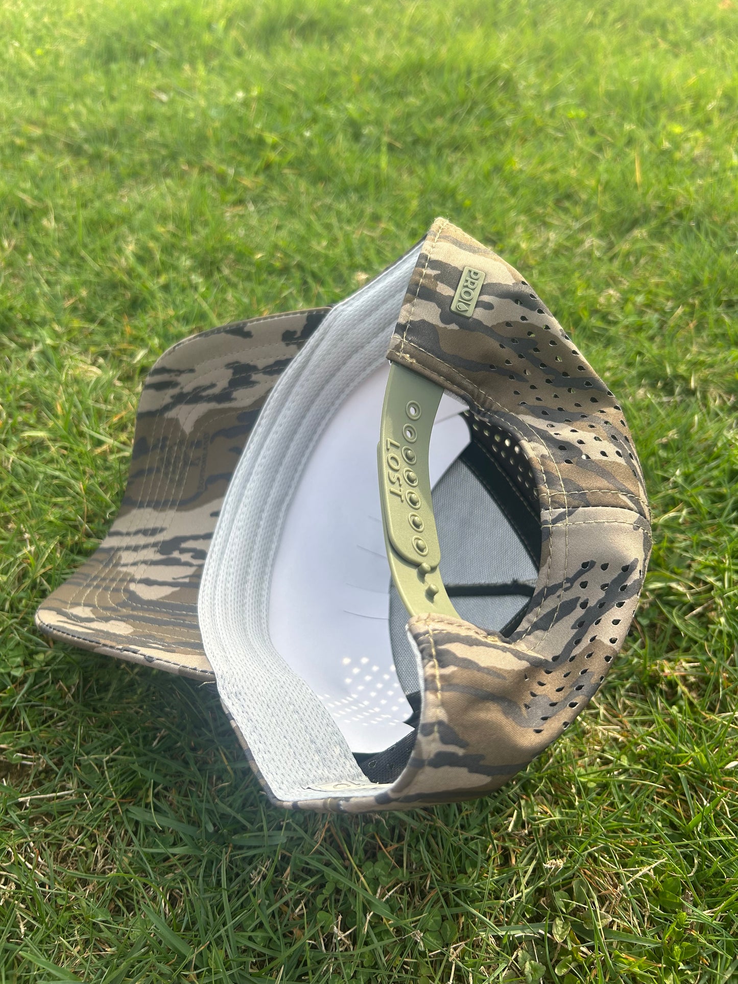 Banjo Brand Golf hat - Mossy Oak Bottomland camo - performance perforated SnapBack