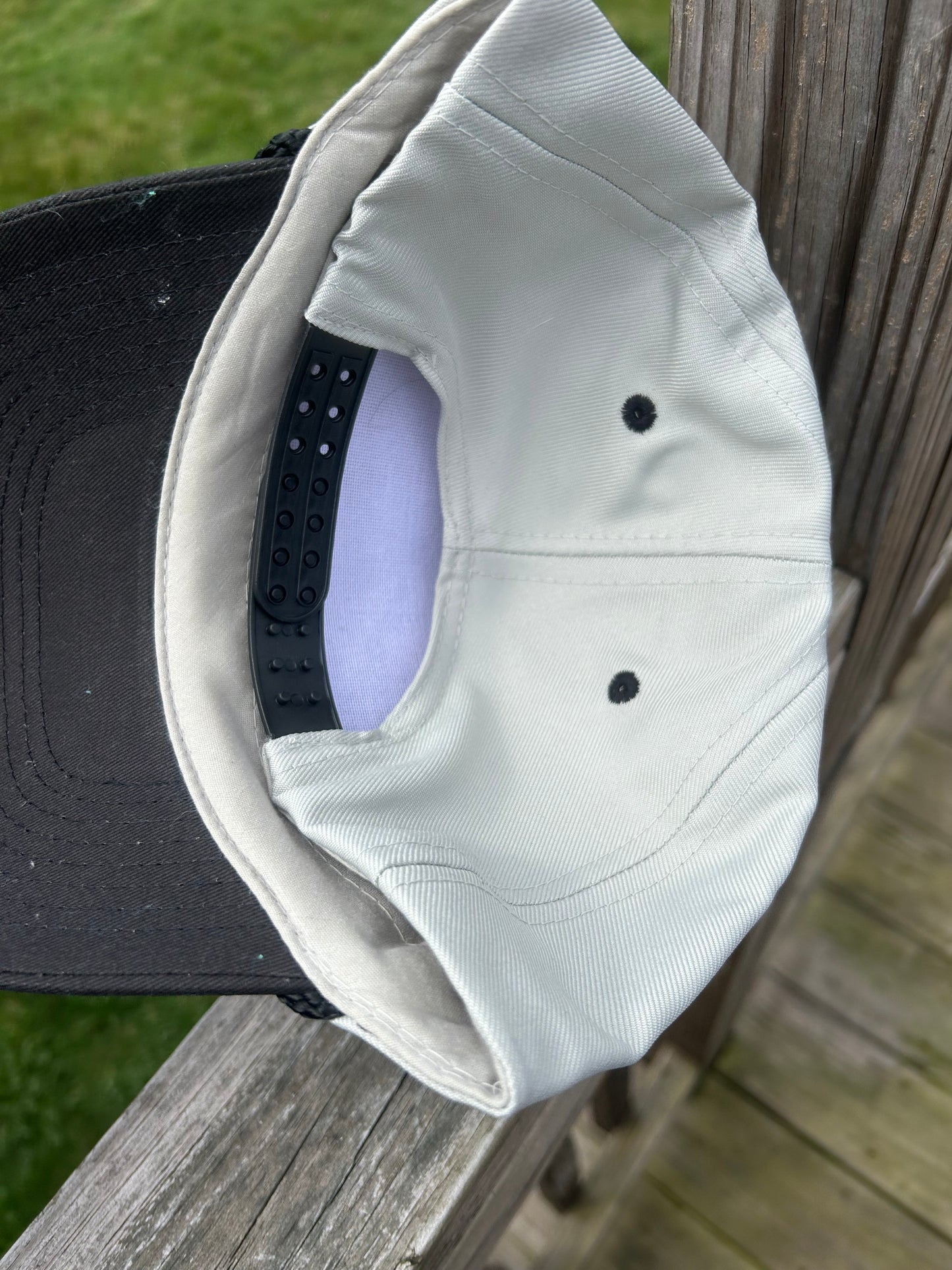 Trout fishing Cowboy gray/black rope brim SnapBack hat