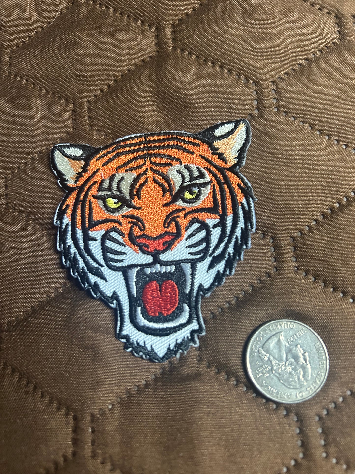 Tiger iron on patch