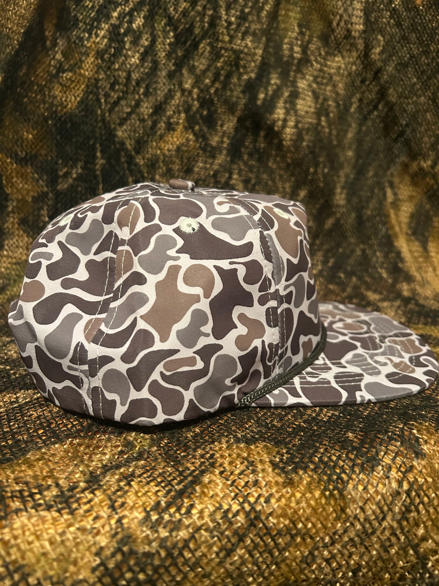 Copenhagen old oilfield vintage Camo ropebrim SnapBack hat