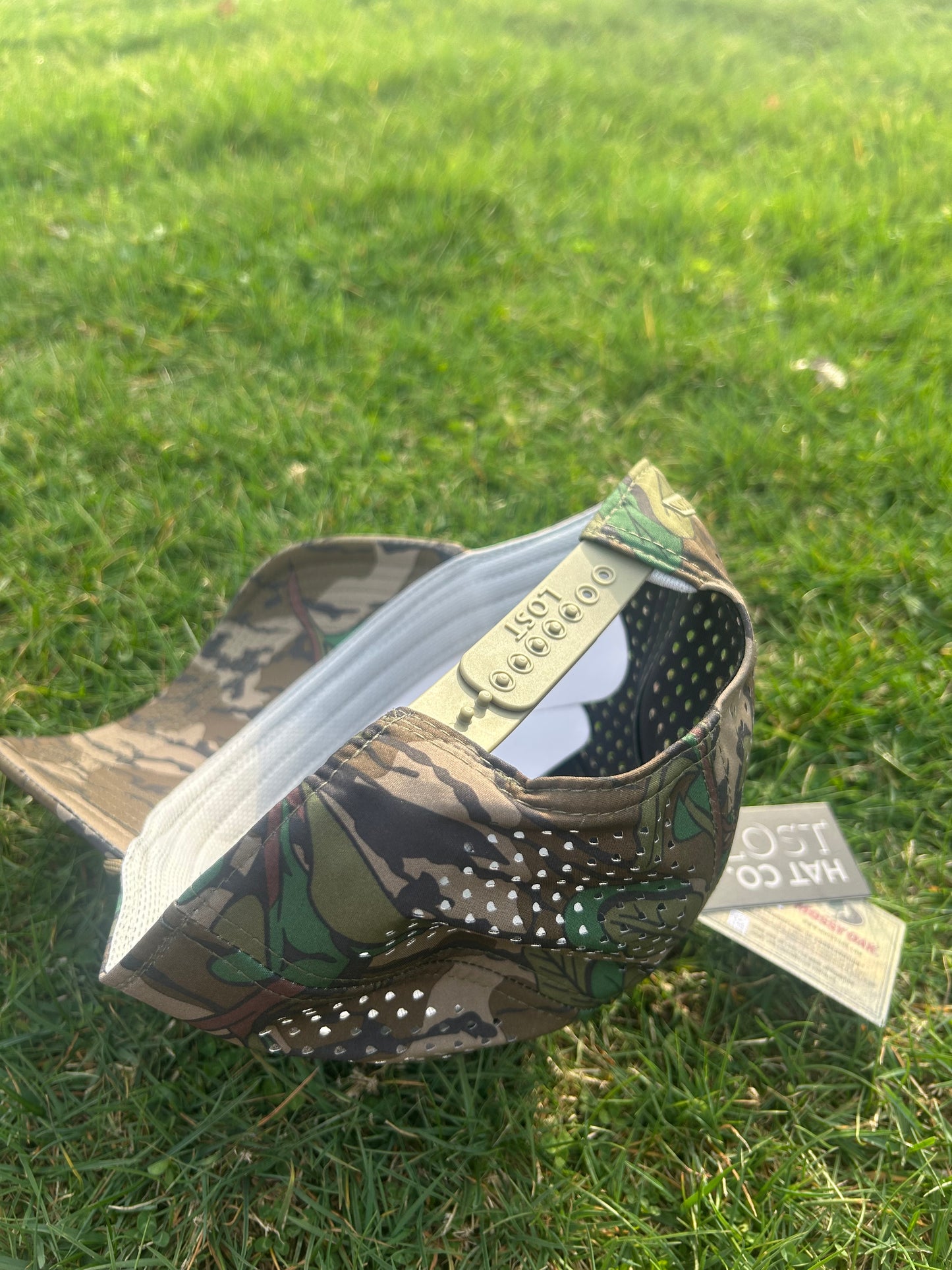 Banjo Brand Golf hat - Mossy Oak Greenleaf camo - performance perforated SnapBack