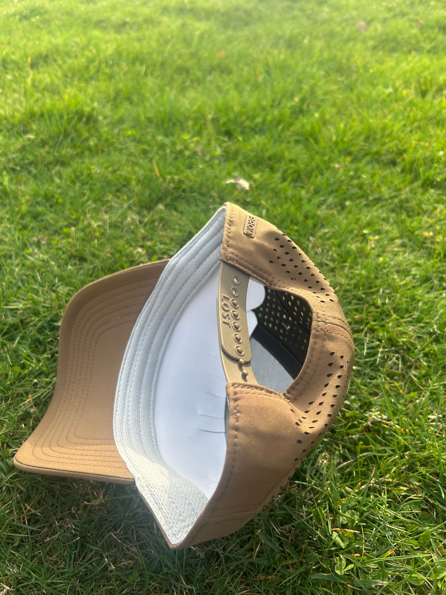 Banjo Brand Golf hat - Brown - performance perforated SnapBack