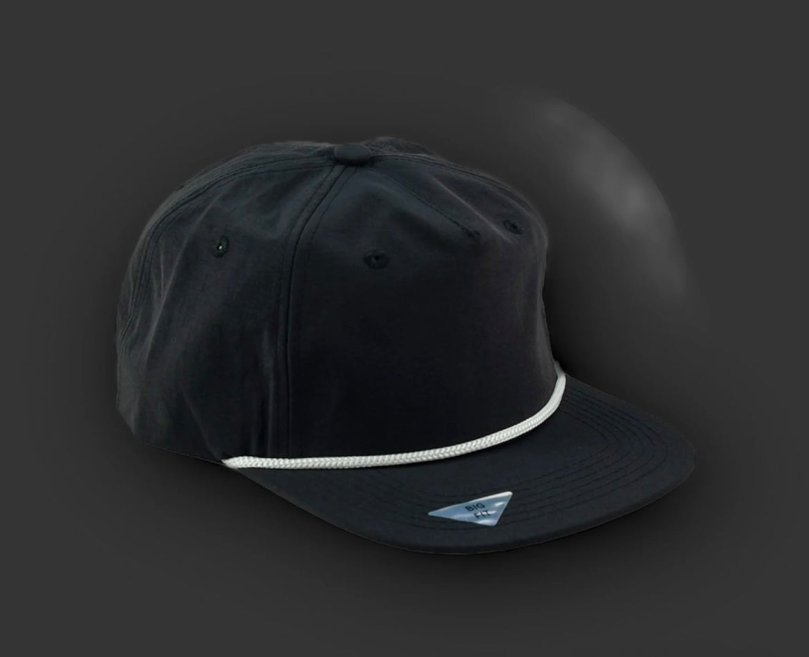 XL Big Fit black white rope brim SnapBack hat