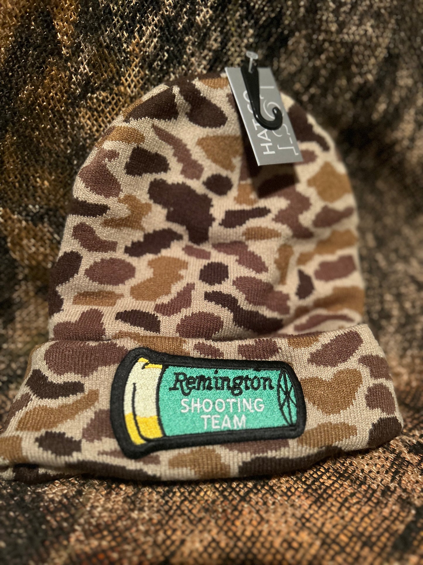 Remington shooting team retro Camo beanie
