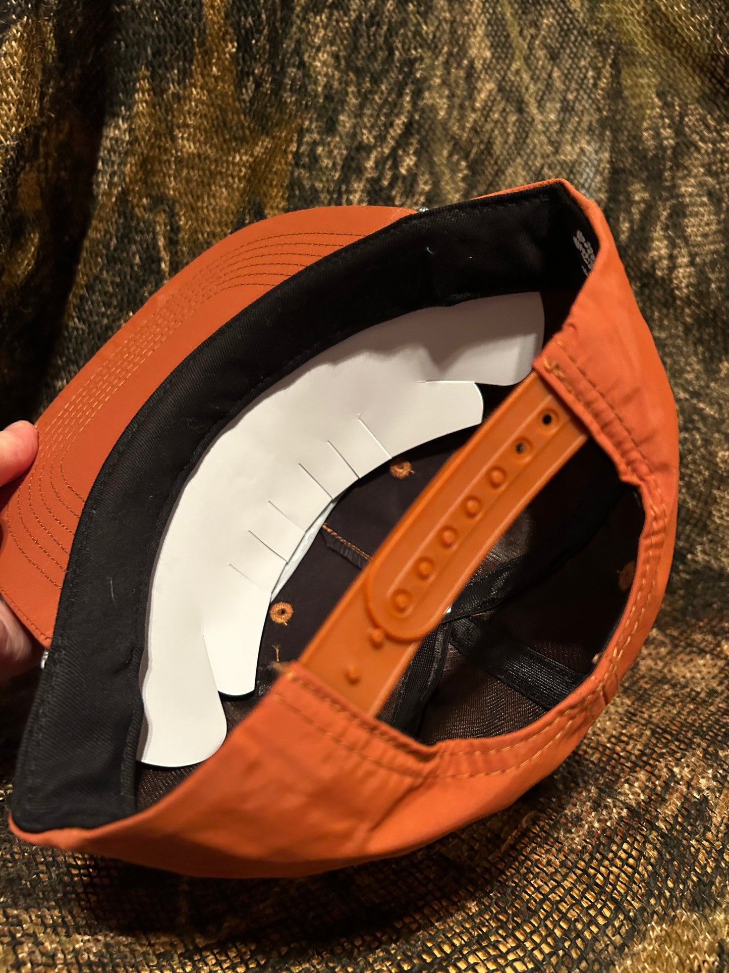 Pheasant hunting rust orange rope brim SnapBack hat