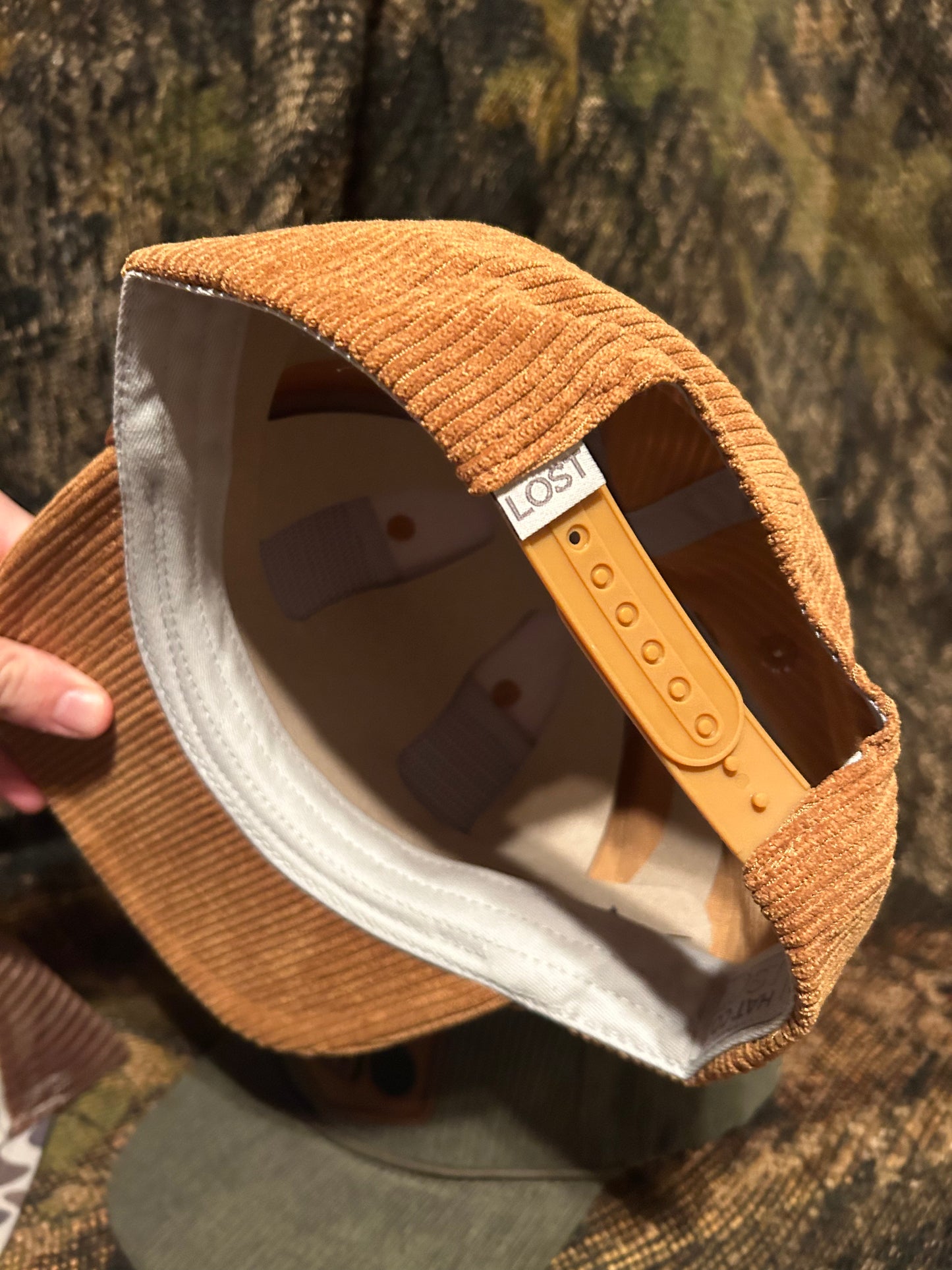 Banjo Brand leather patch on your choice of Corduroy SnapBack hat