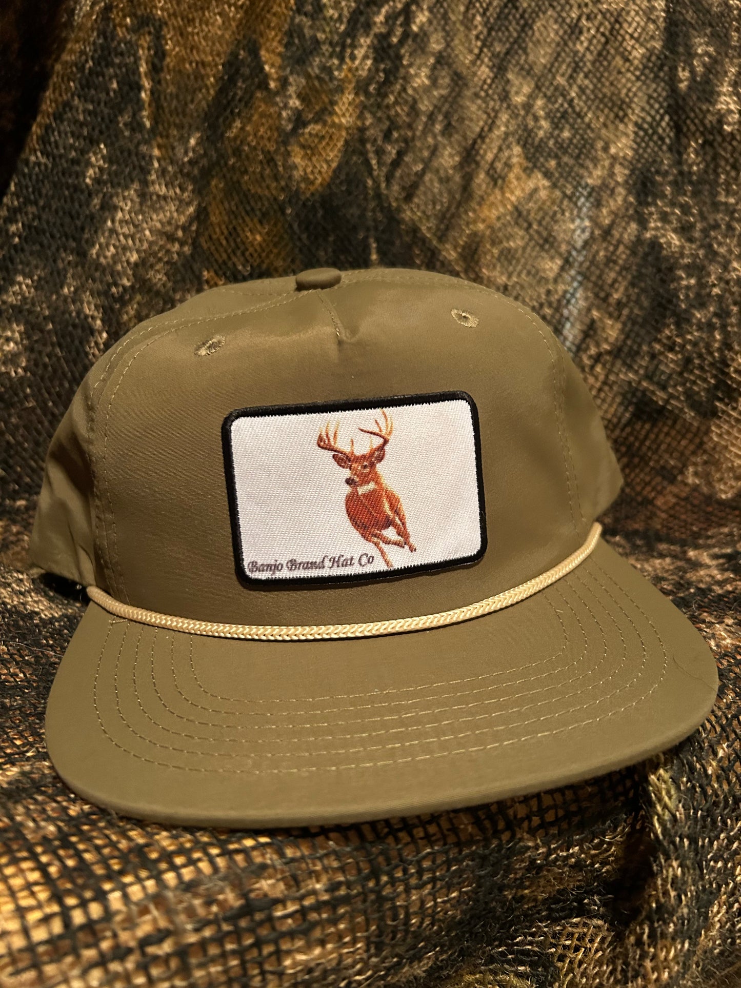 Whitetail buck BBHC olive green SnapBack hat