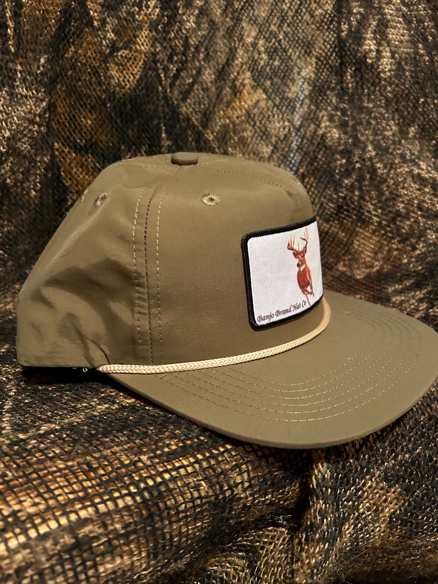 Whitetail buck BBHC olive green SnapBack hat