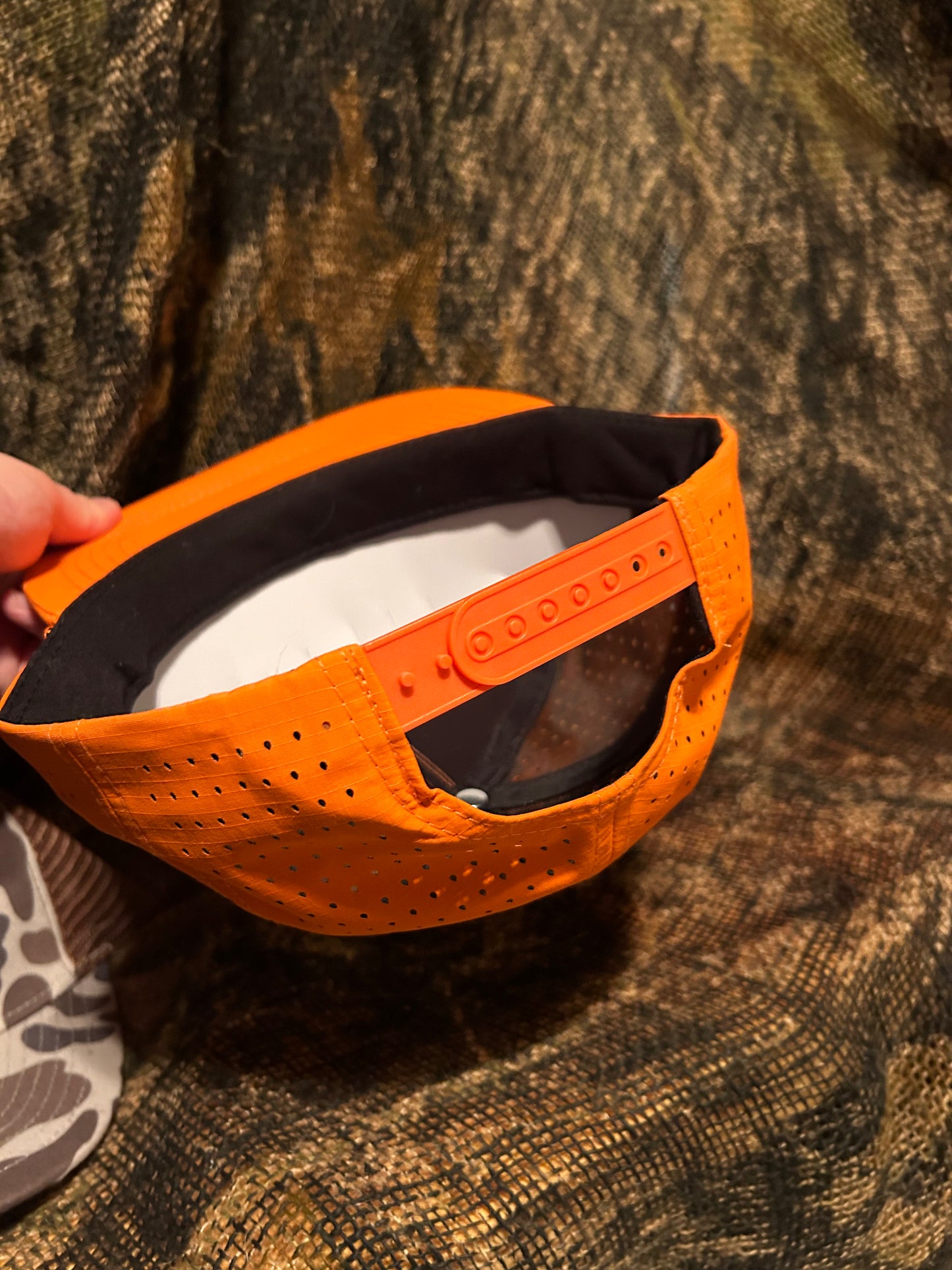 Whitetail buck BBHC blaze Orange performance SnapBack hat