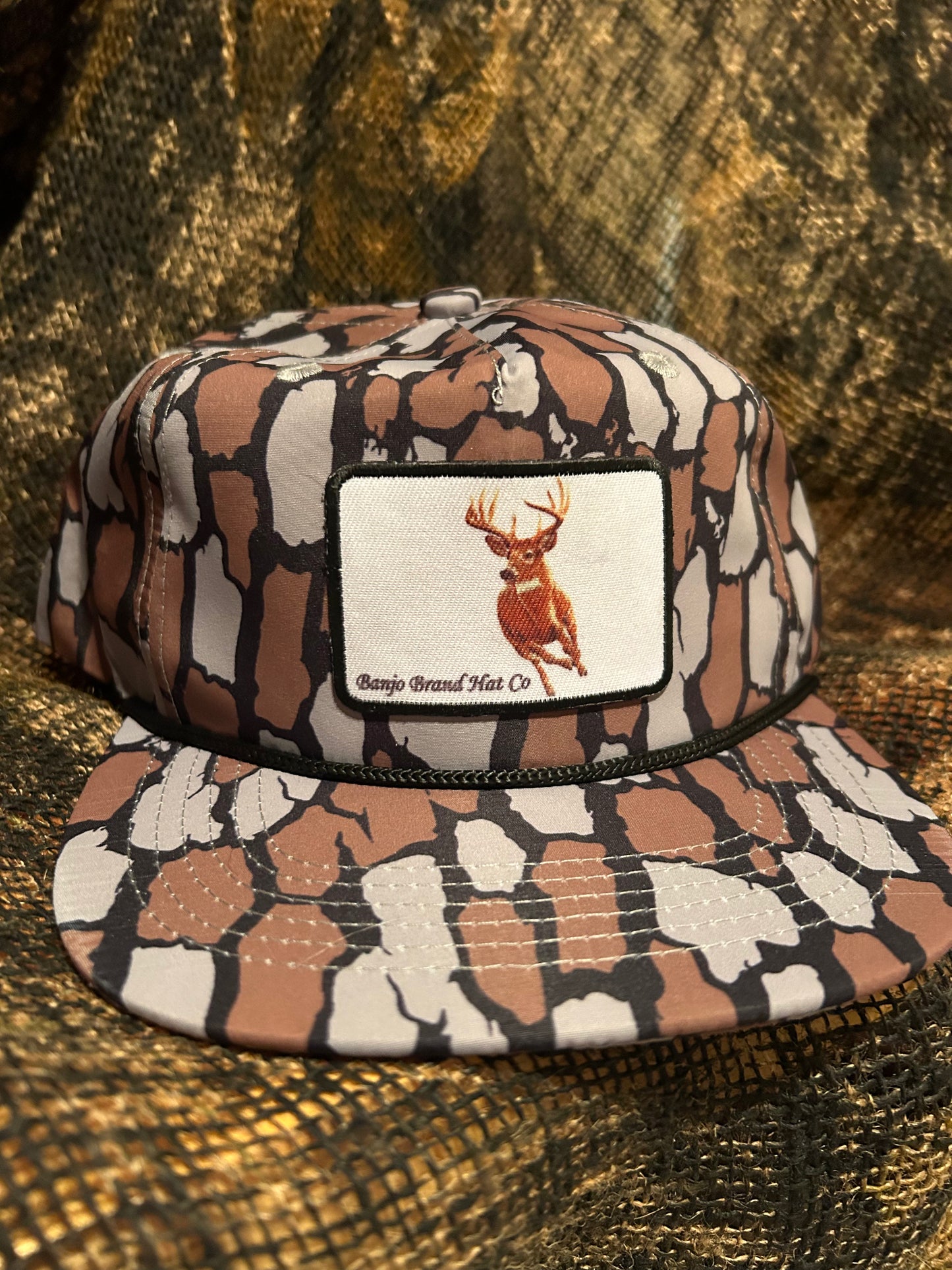Whitetail buck BBHC oak camo SnapBack hat