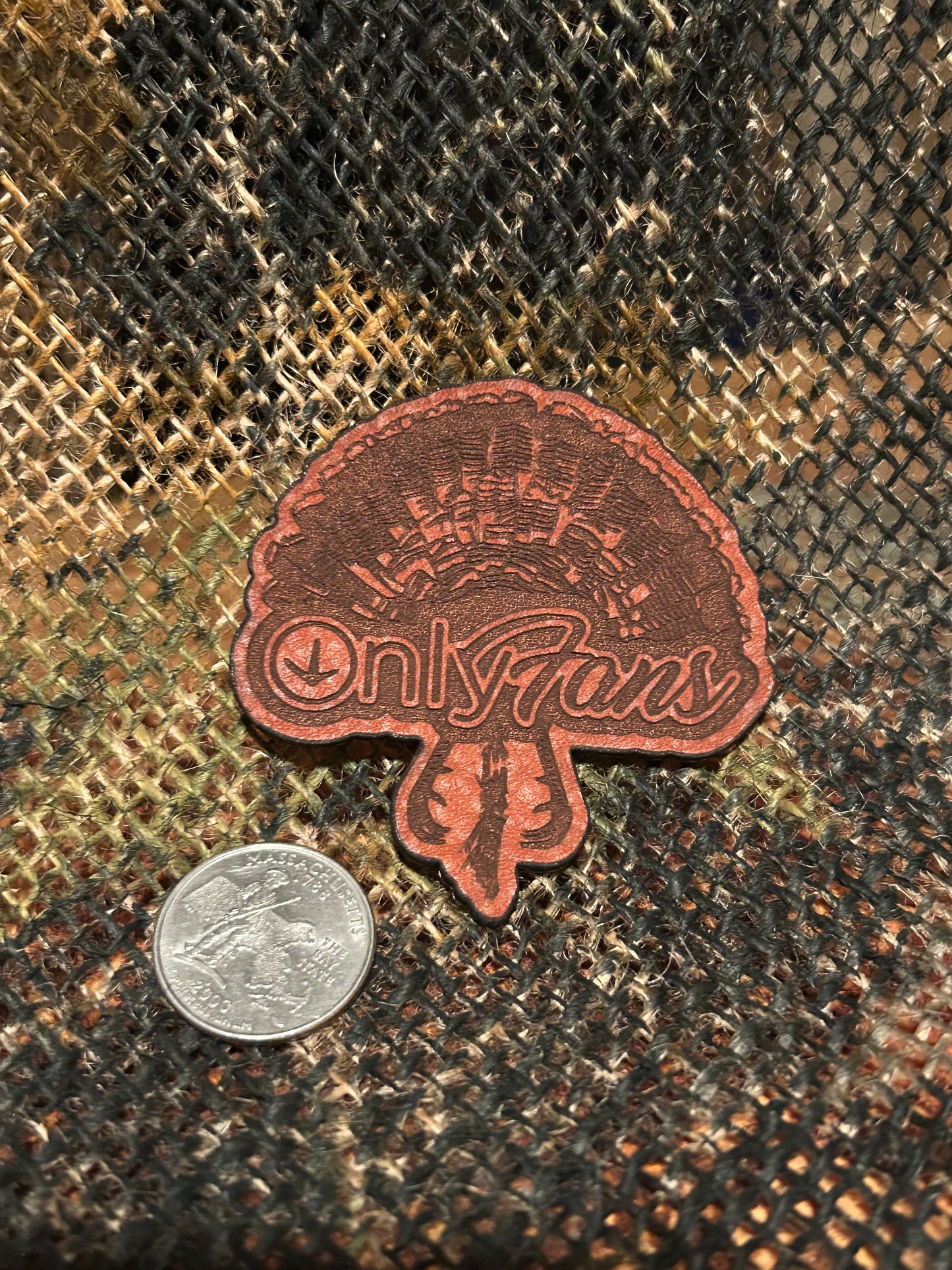 Onlyfans leather turkey hunting patch iron on