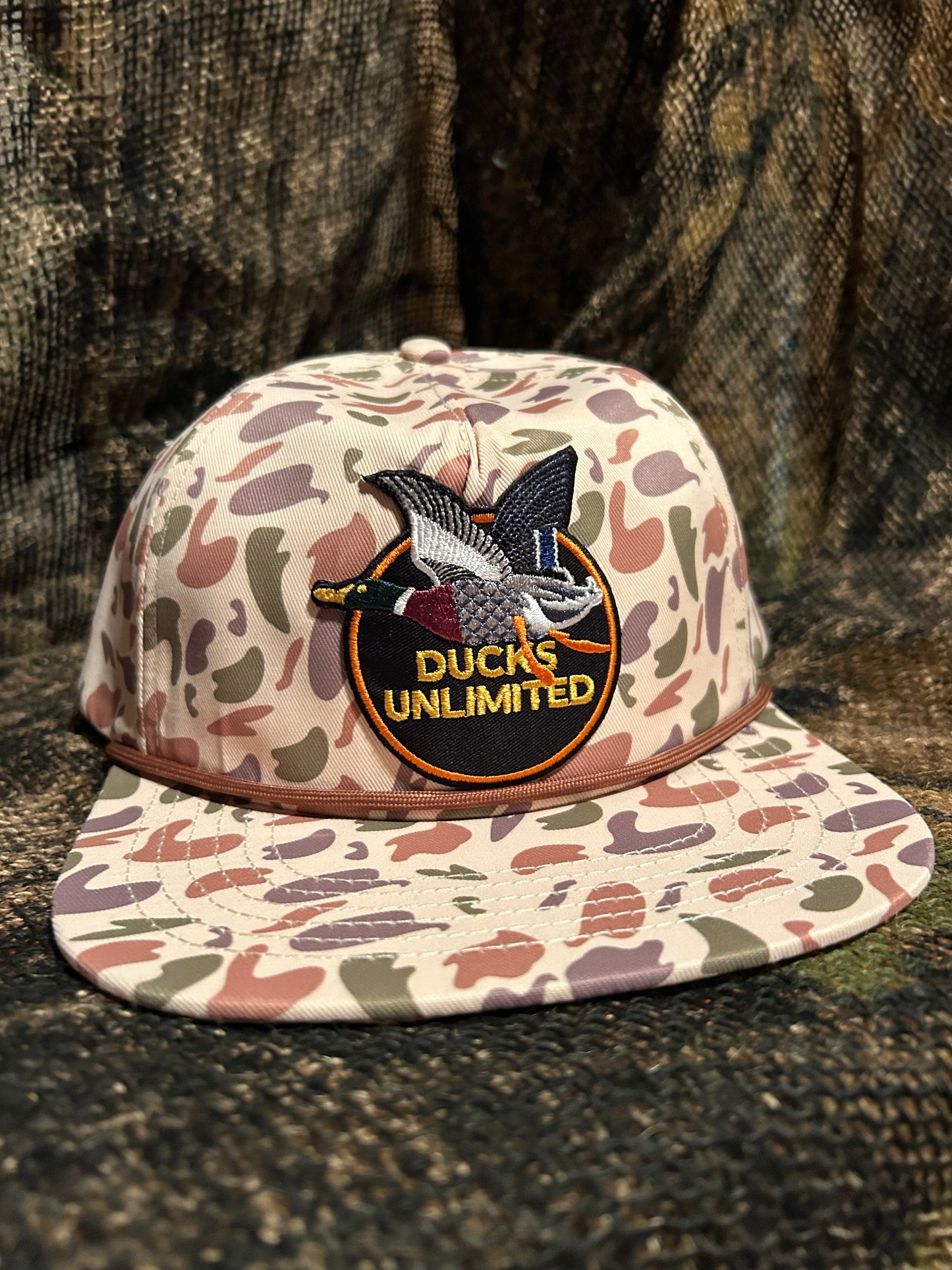 Ducks Unlimited wheat Camo SnapBack hat