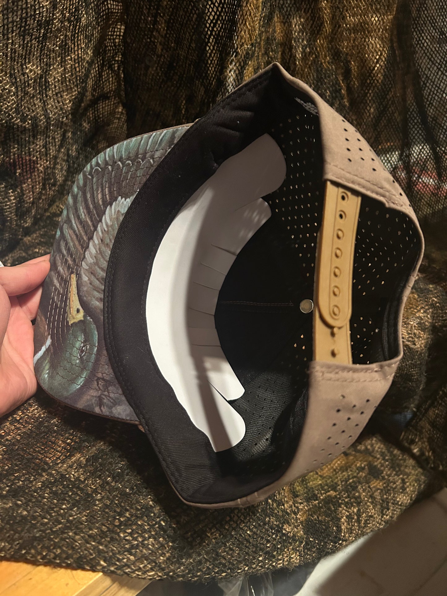 Mallard duck painted bill Rope brim SnapBack Hat