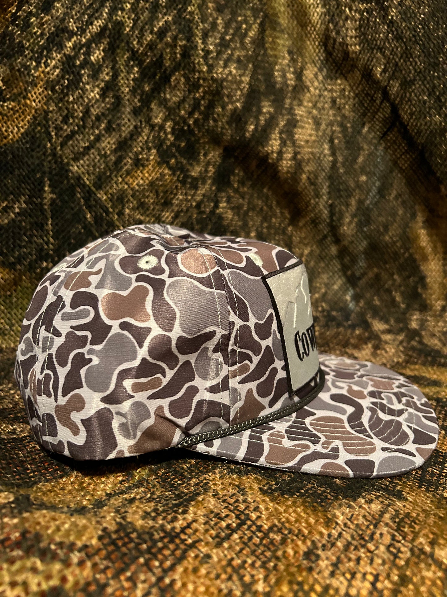 Cowpoke Smokeshow Camo ropebrim SnapBack hat