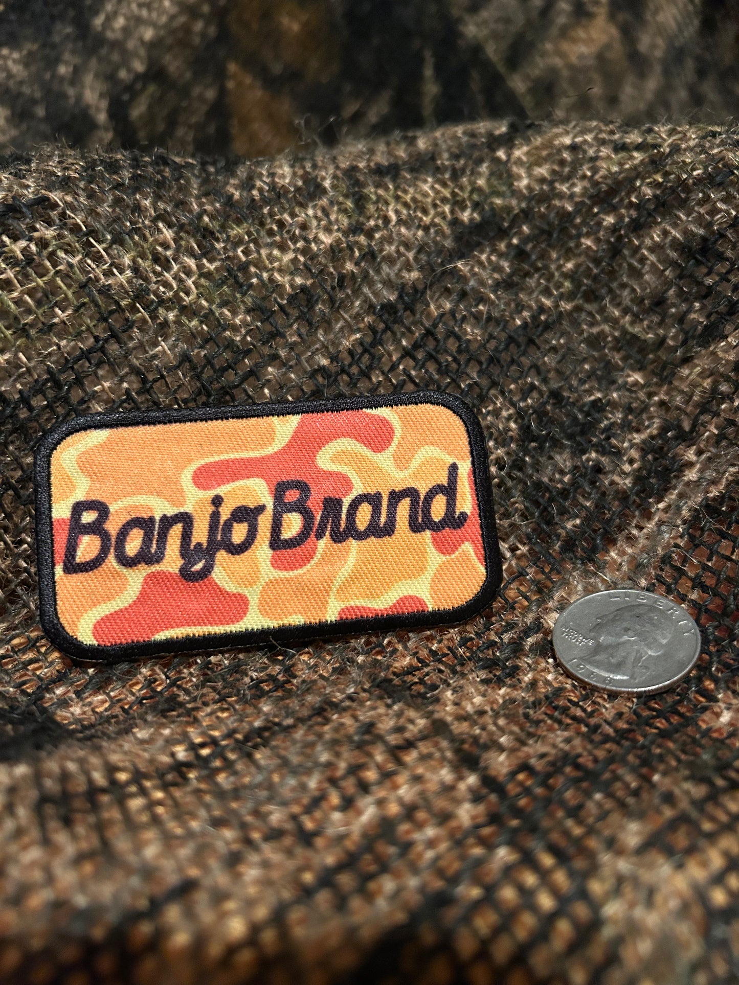 Banjo Brand Script Camo patch