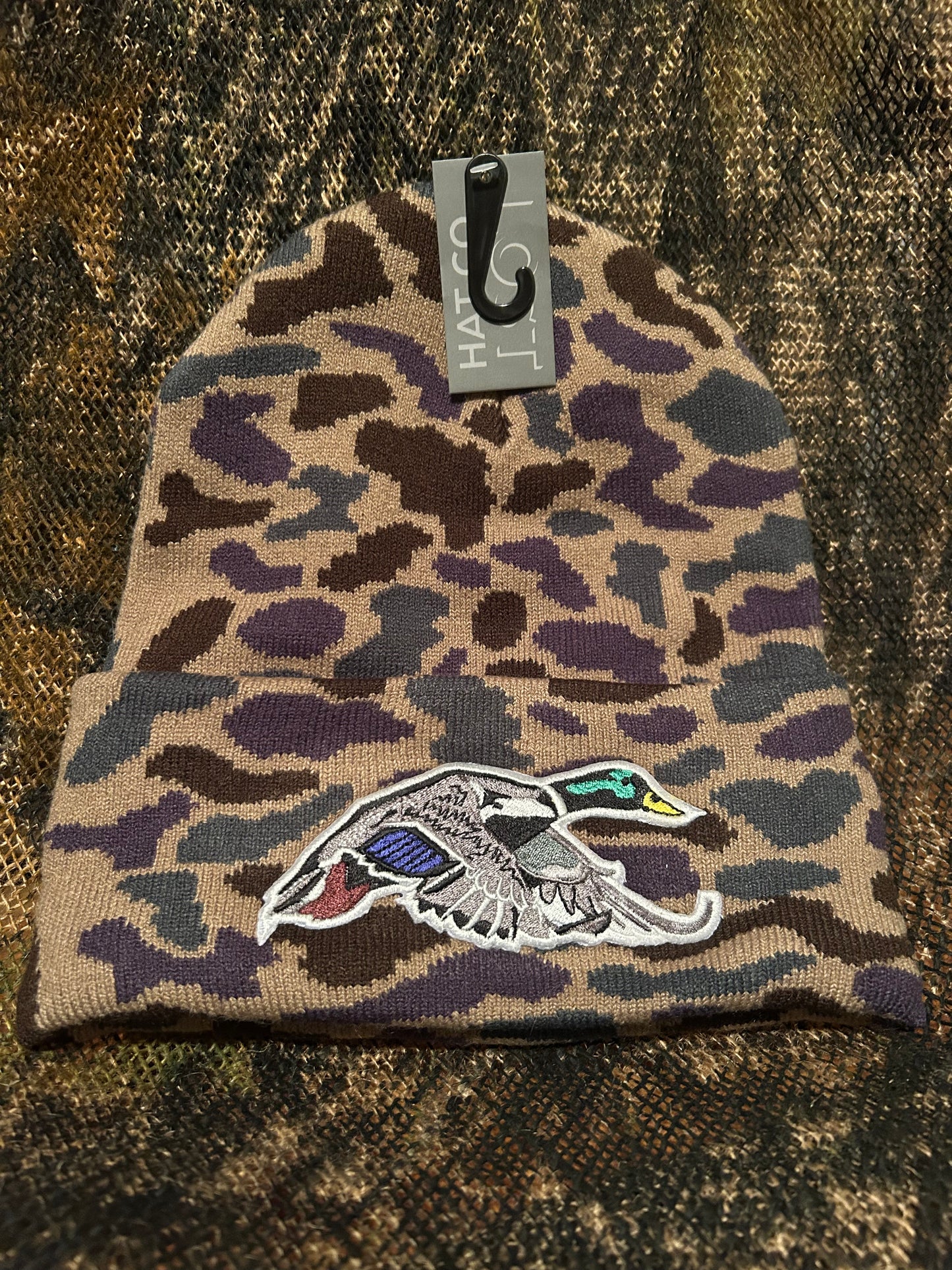 Mallard Duck retro Camo beanie