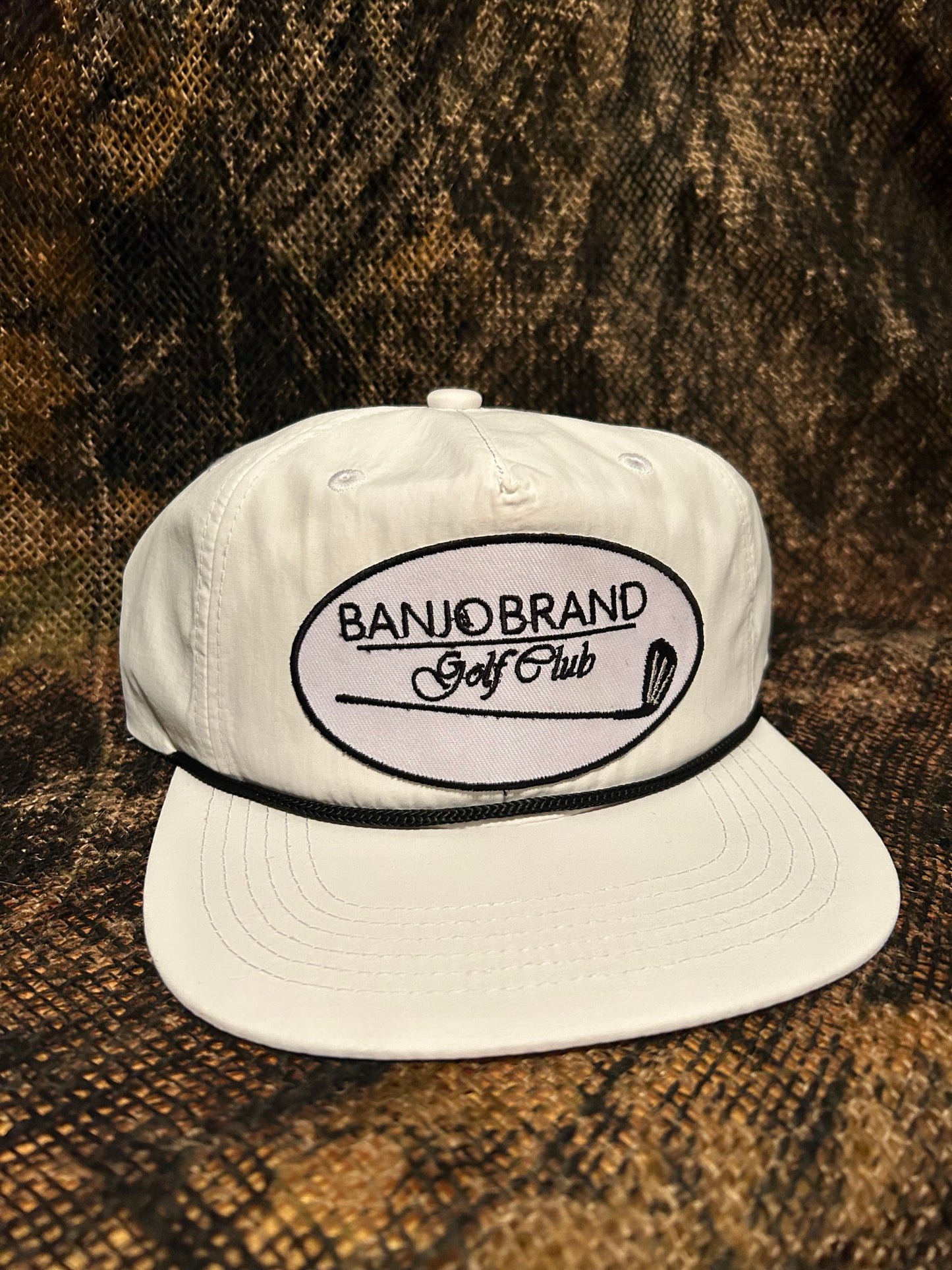 Banjo Brand Golf Club white ropebrim snapback hat