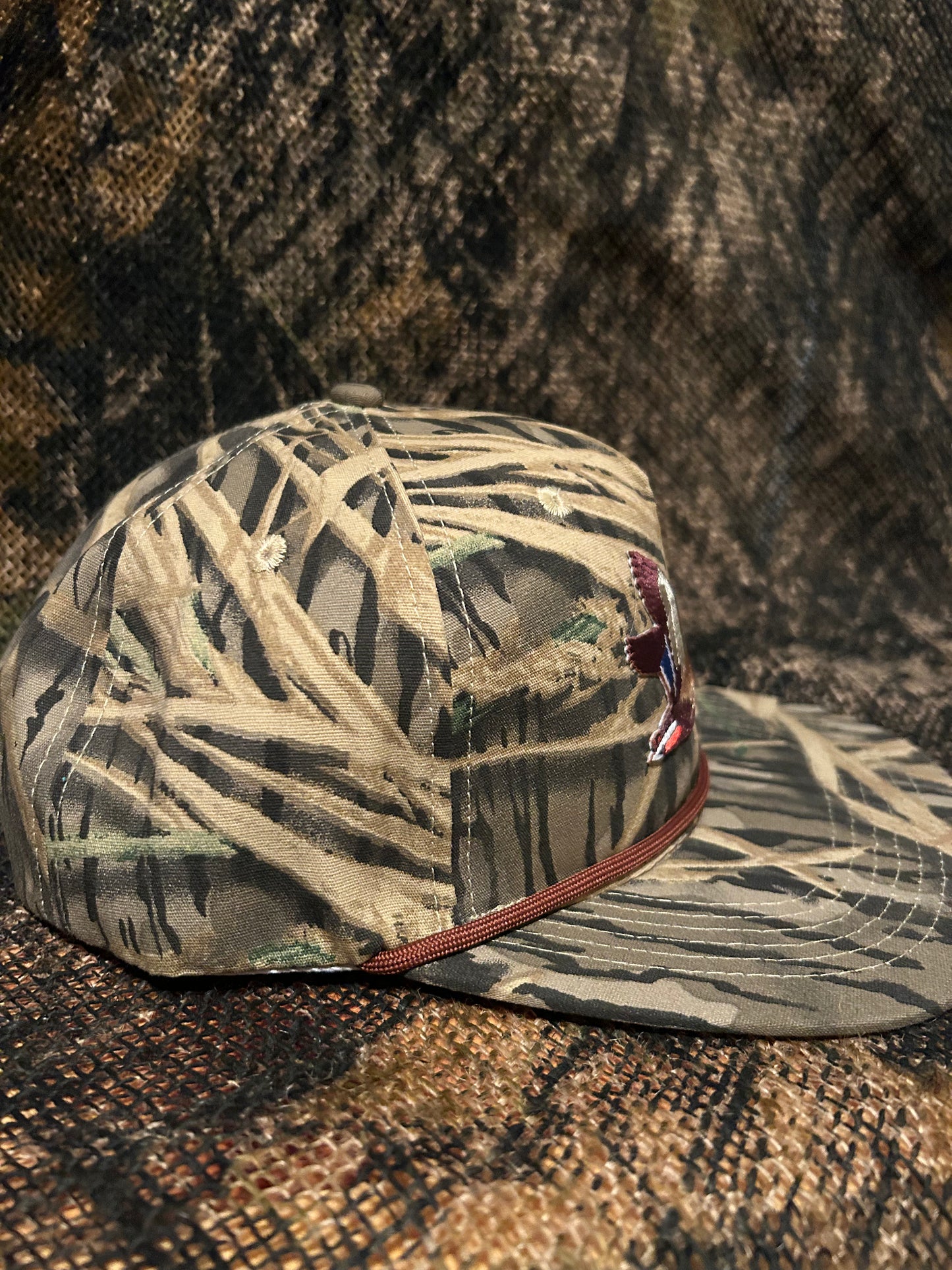 Mallard Duck Camo ropebrim SnapBack hat