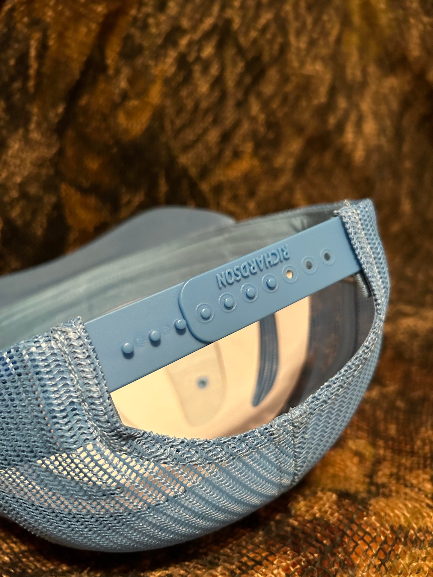 Busch Latte baby blue Richardson 112 trucker hat