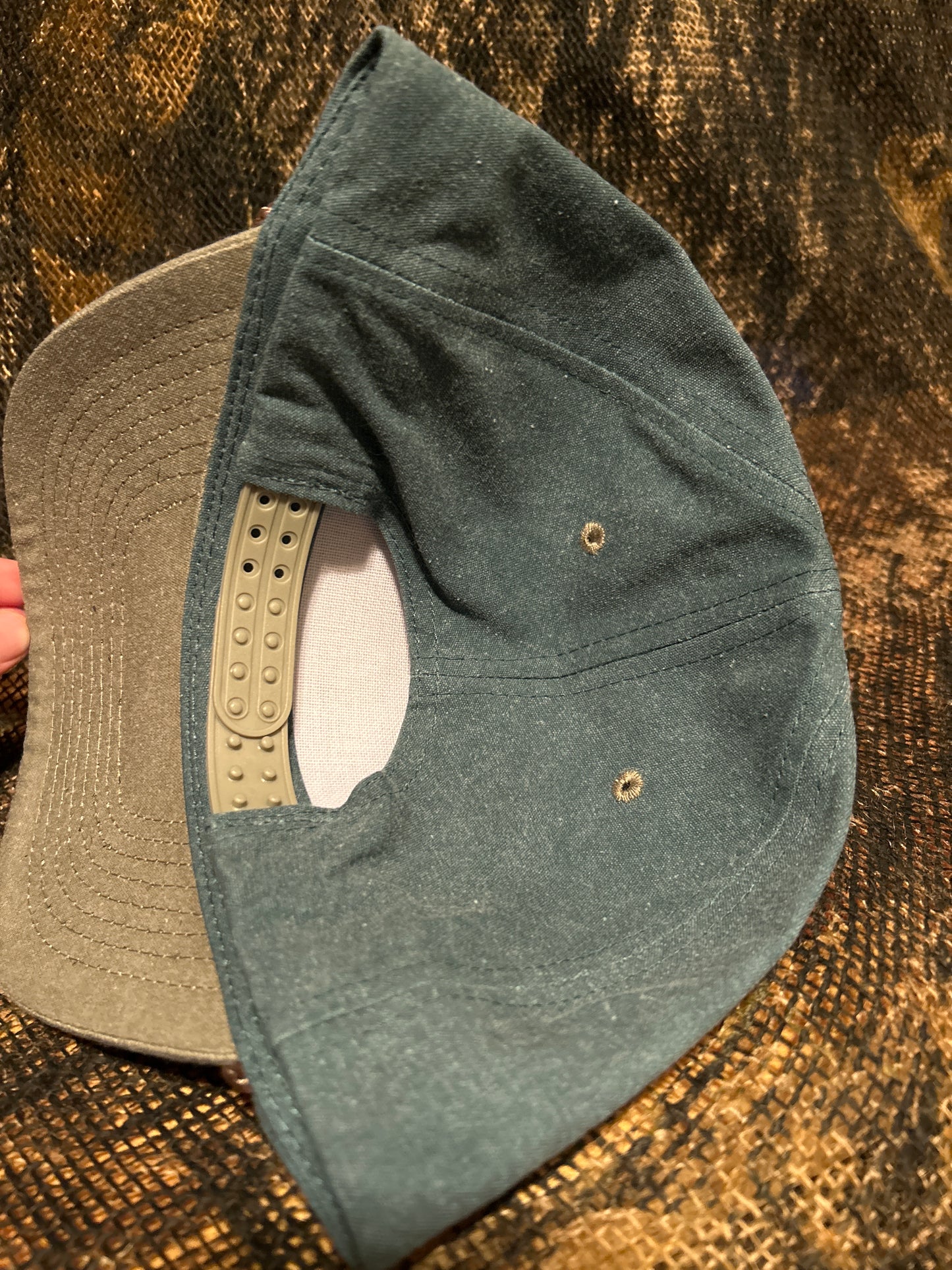 Moss Green ropebrim SnapBack hat