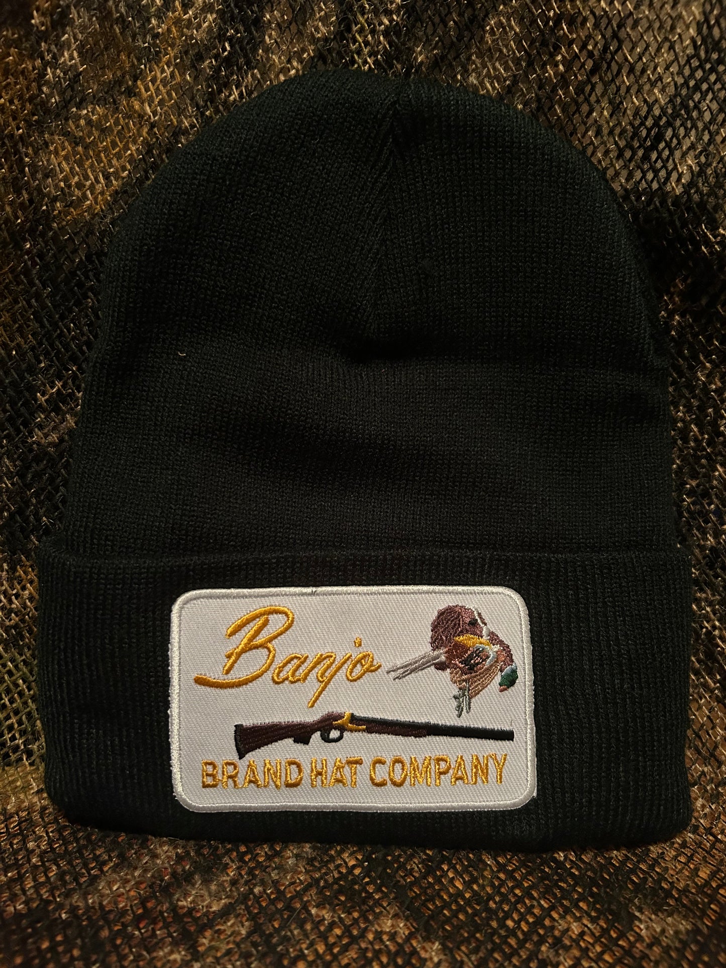 Banjo Brand hat Co. Upland patch on your choice of Beanie