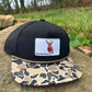 Whitetail deer two tone camo SnapBack hat