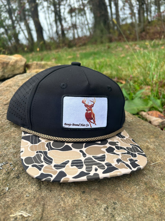 Whitetail deer two tone camo SnapBack hat