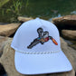 Fire Breathing Pheasant White snapback hat