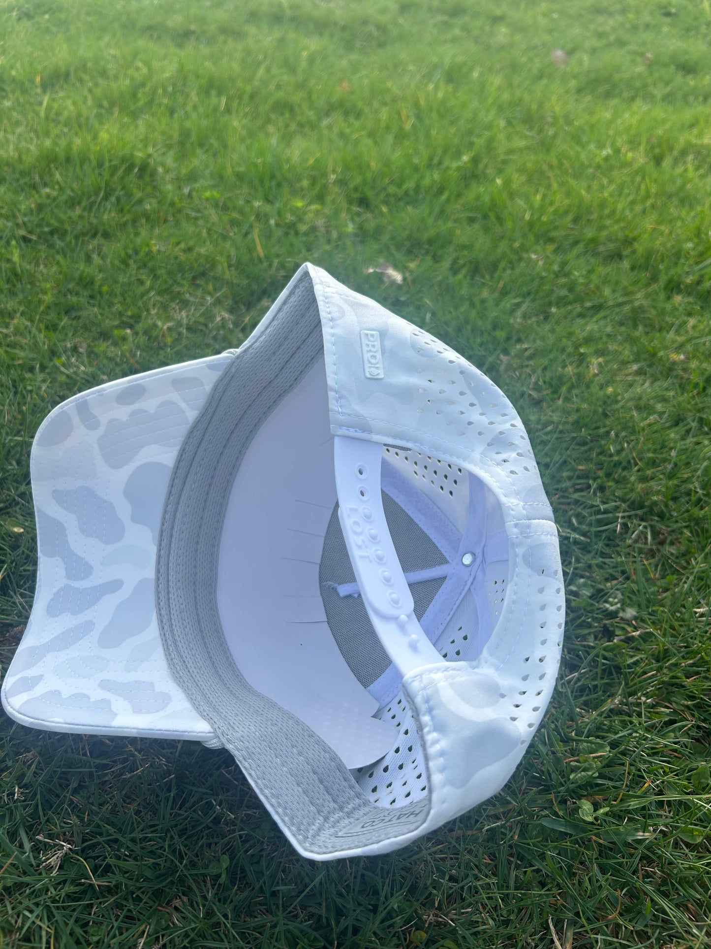 Banjo Brand Golf hat -  White Camo - performance perforated SnapBack