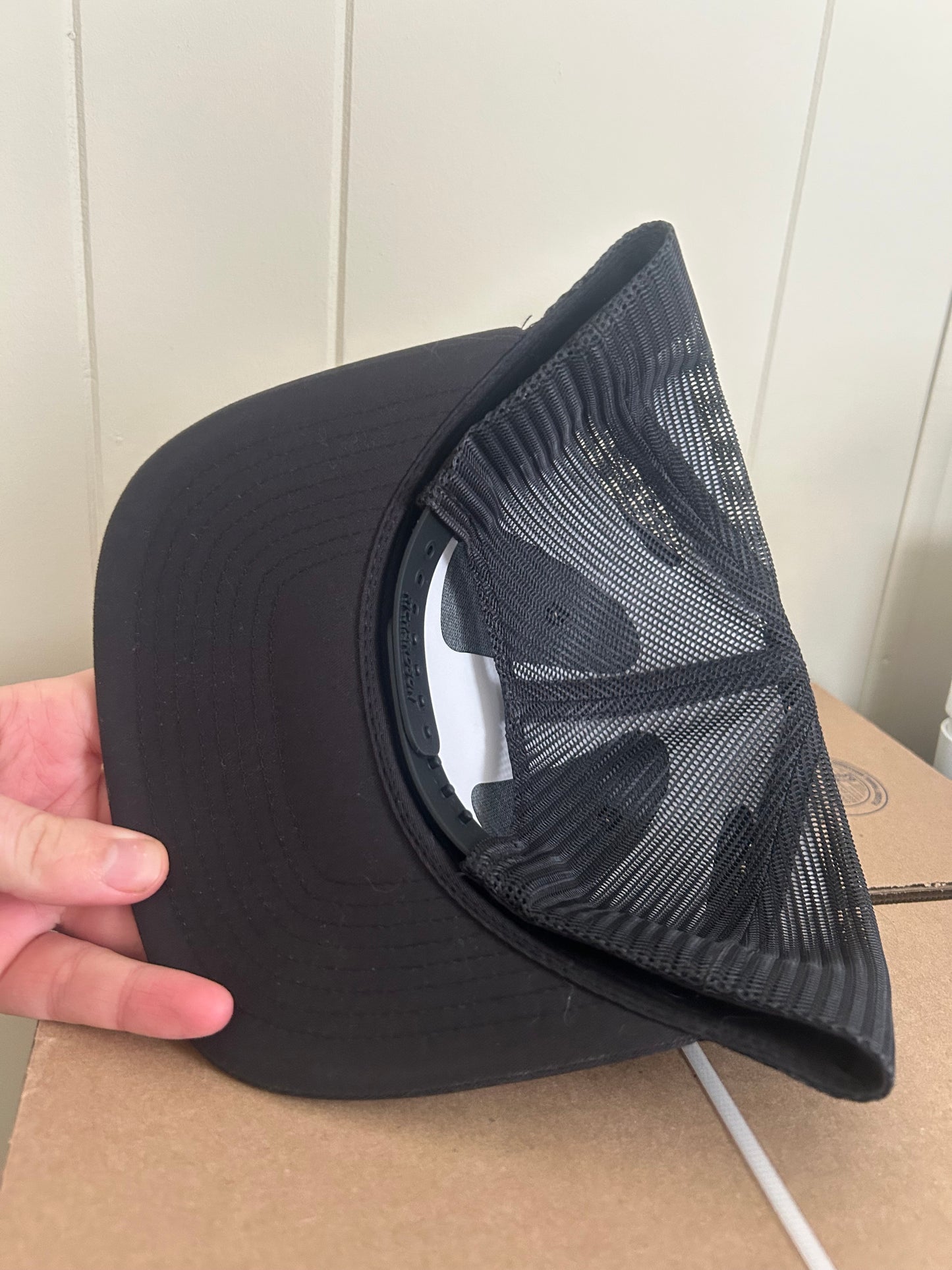 PA Wrestling leather - Black Richardson 112 trucker hat
