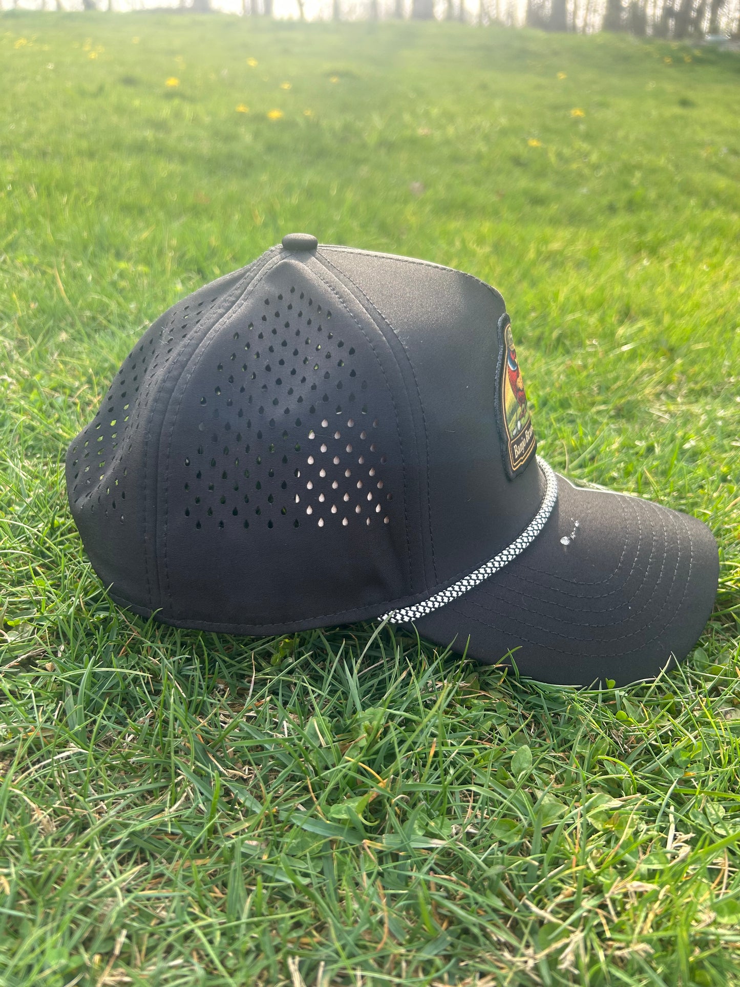 Banjo Brand Golf hat -  Black - performance perforated SnapBack