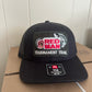Red Man tournament Trail Black Richardson 112 trucker hat - Bass Fishing Tobacco