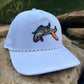 Fire Breathing Mallard Duck White snapback hat