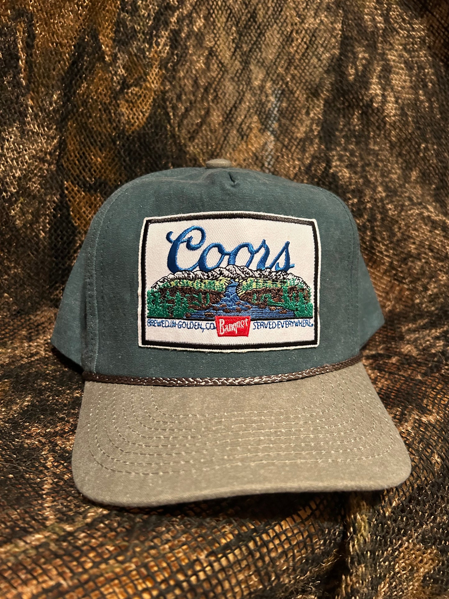 Coors Banquet patch on Vintage rope brim snapback