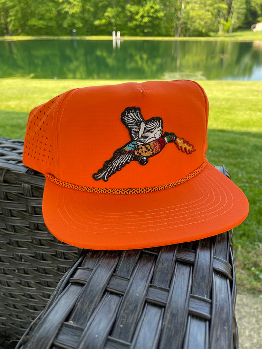 Fire Breathing Pheasant orange SnapBack hat