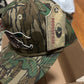 Mallard duck patch on a mossy oak greenleaf Camo Rope brim SnapBack Hat