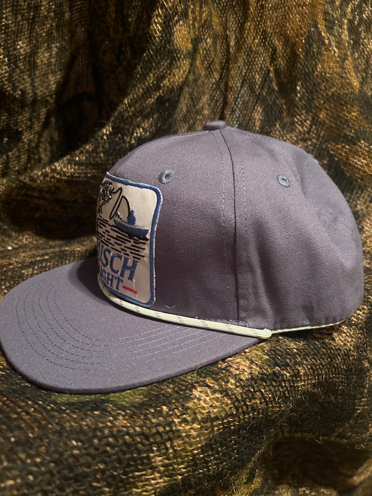 Busch Light retro fishing camo snapback hat