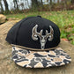 Deadhead whitetail deer two tone camo SnapBack hat