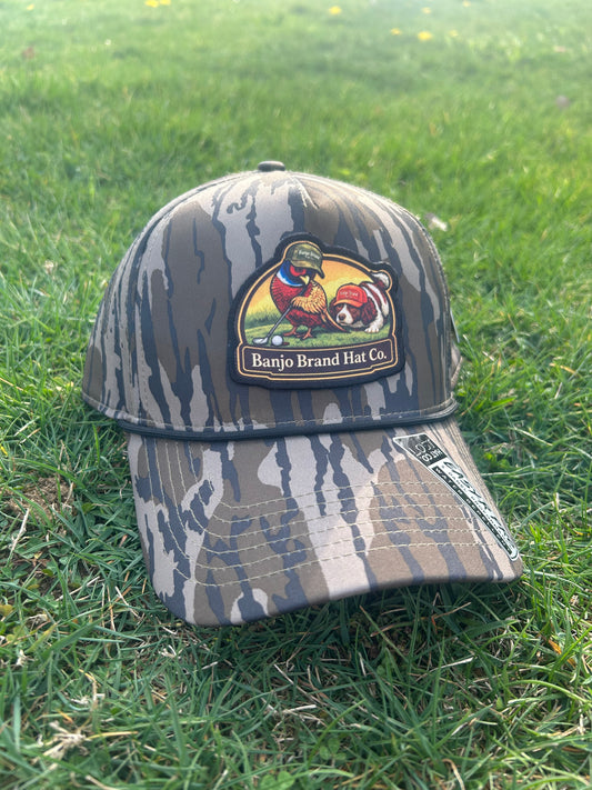Banjo Brand Golf hat - Mossy Oak Bottomland camo - performance perforated SnapBack