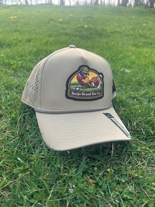 Banjo Brand Golf hat -  Olive - performance perforated SnapBack