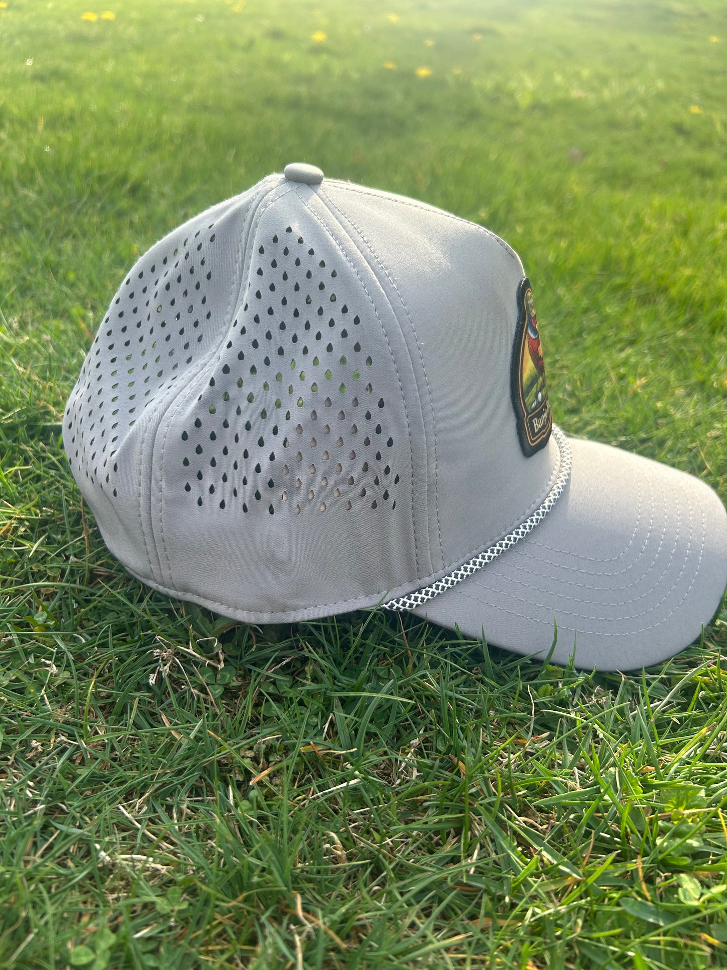 Banjo Brand Golf hat - Gray - performance perforated SnapBack