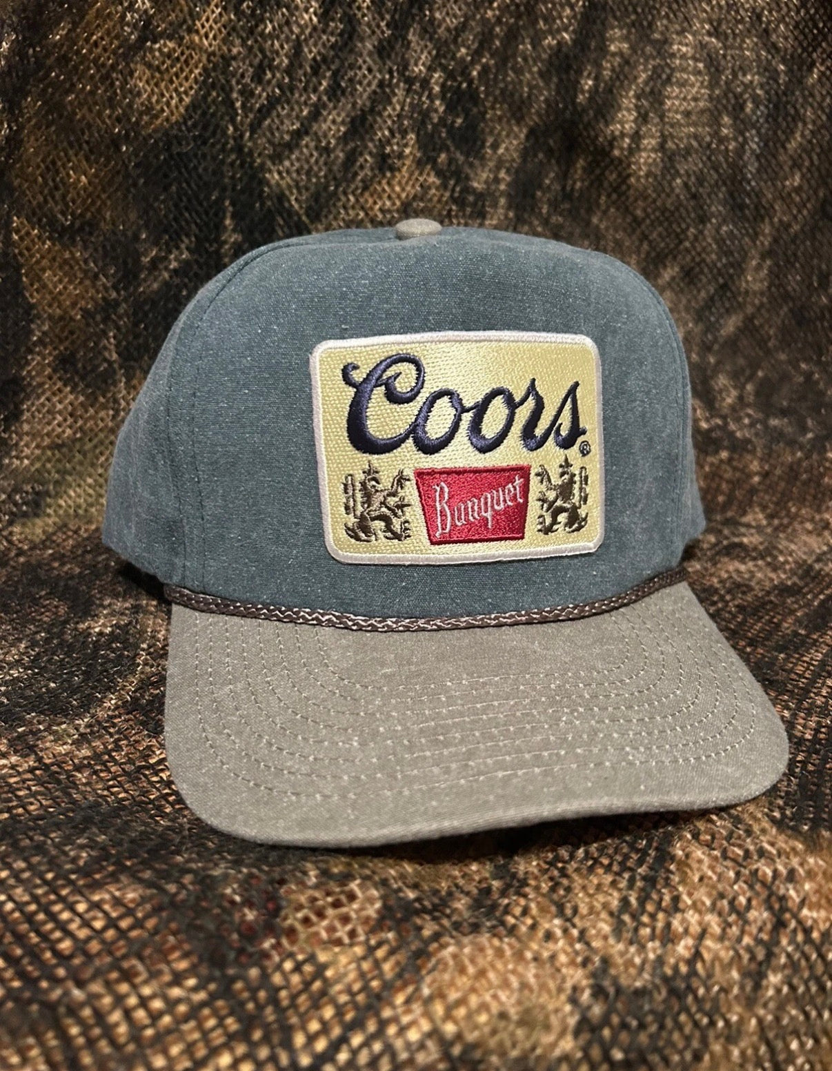 Coors moss green ropebrim SnapBack hat