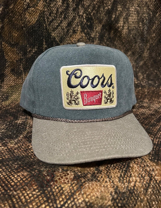 Coors moss green ropebrim SnapBack hat