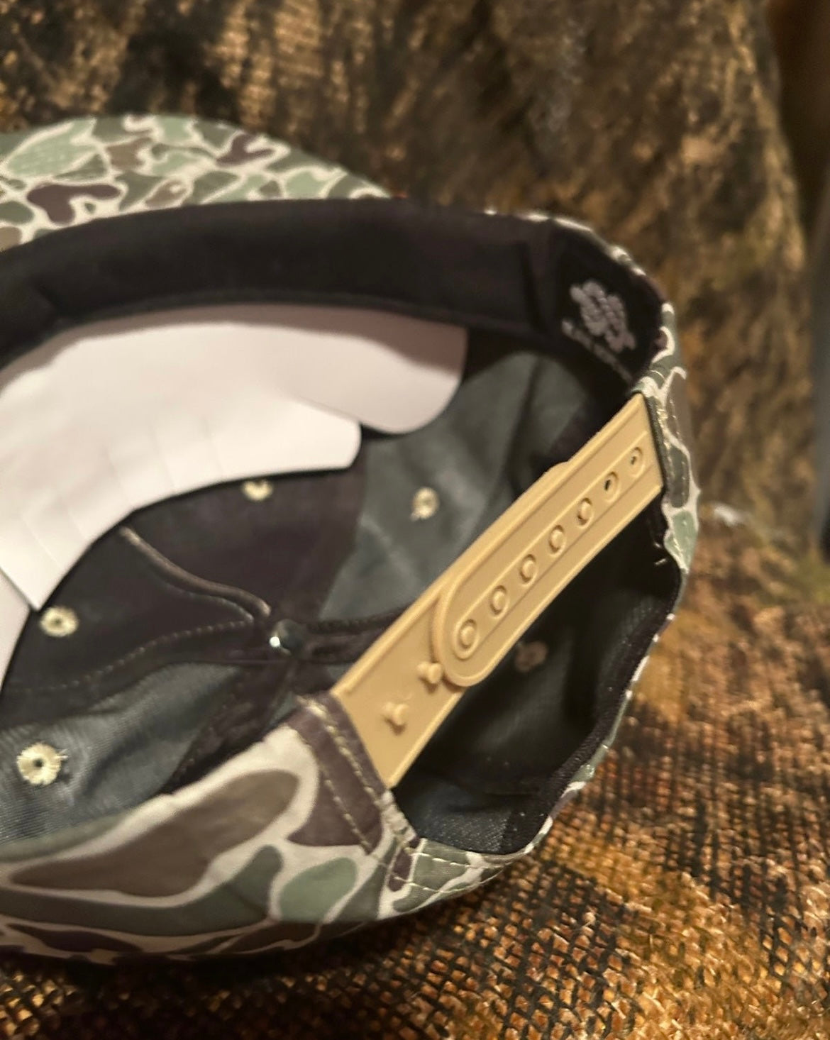 Weatherby symbol of superiority camo ropebrim SnapBack hat