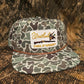Weatherby symbol of superiority camo ropebrim SnapBack hat