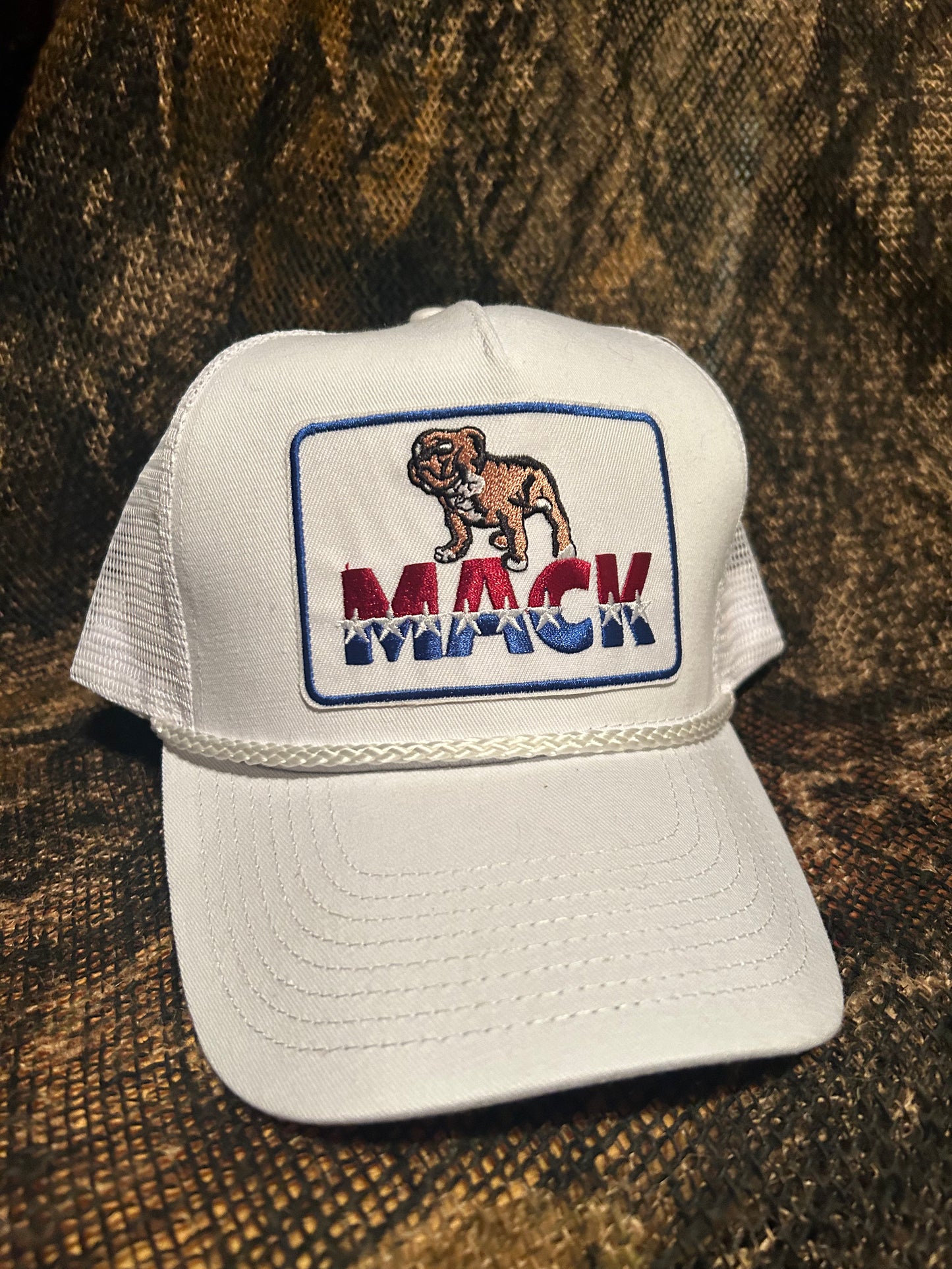 Mack Truck white SnapBack trucker hat