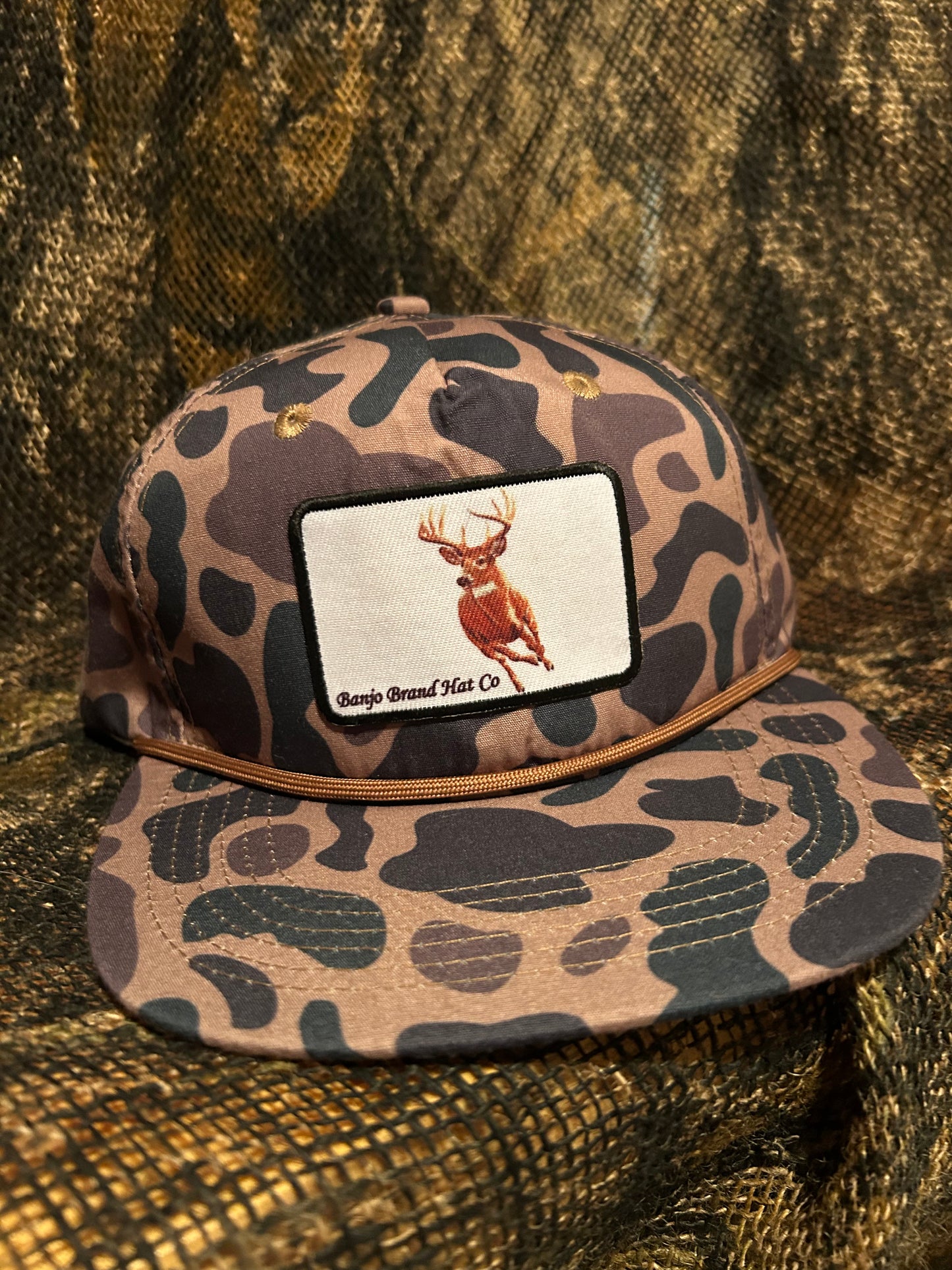 Whitetail buck BBHC duck camo SnapBack hat