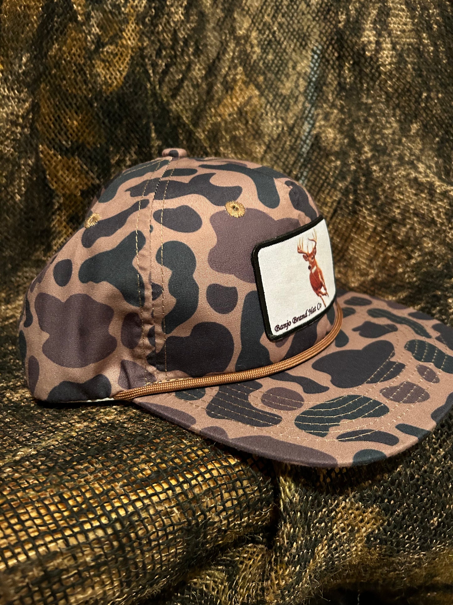 Whitetail buck BBHC duck camo SnapBack hat