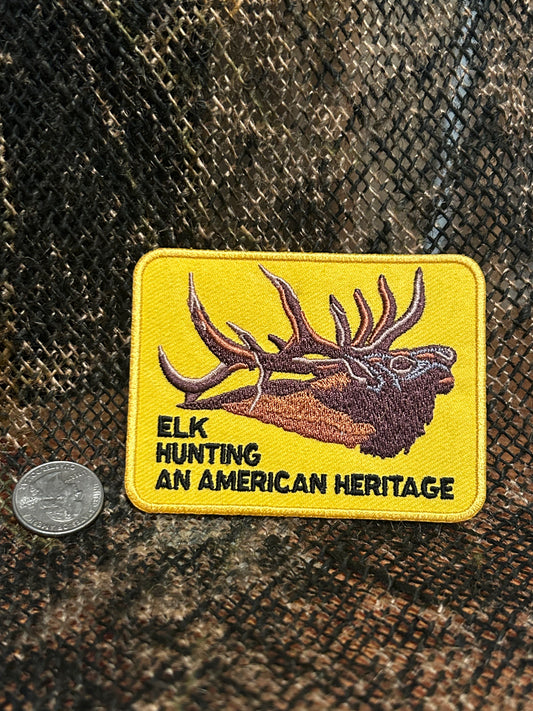 Elk hunting vintage patch