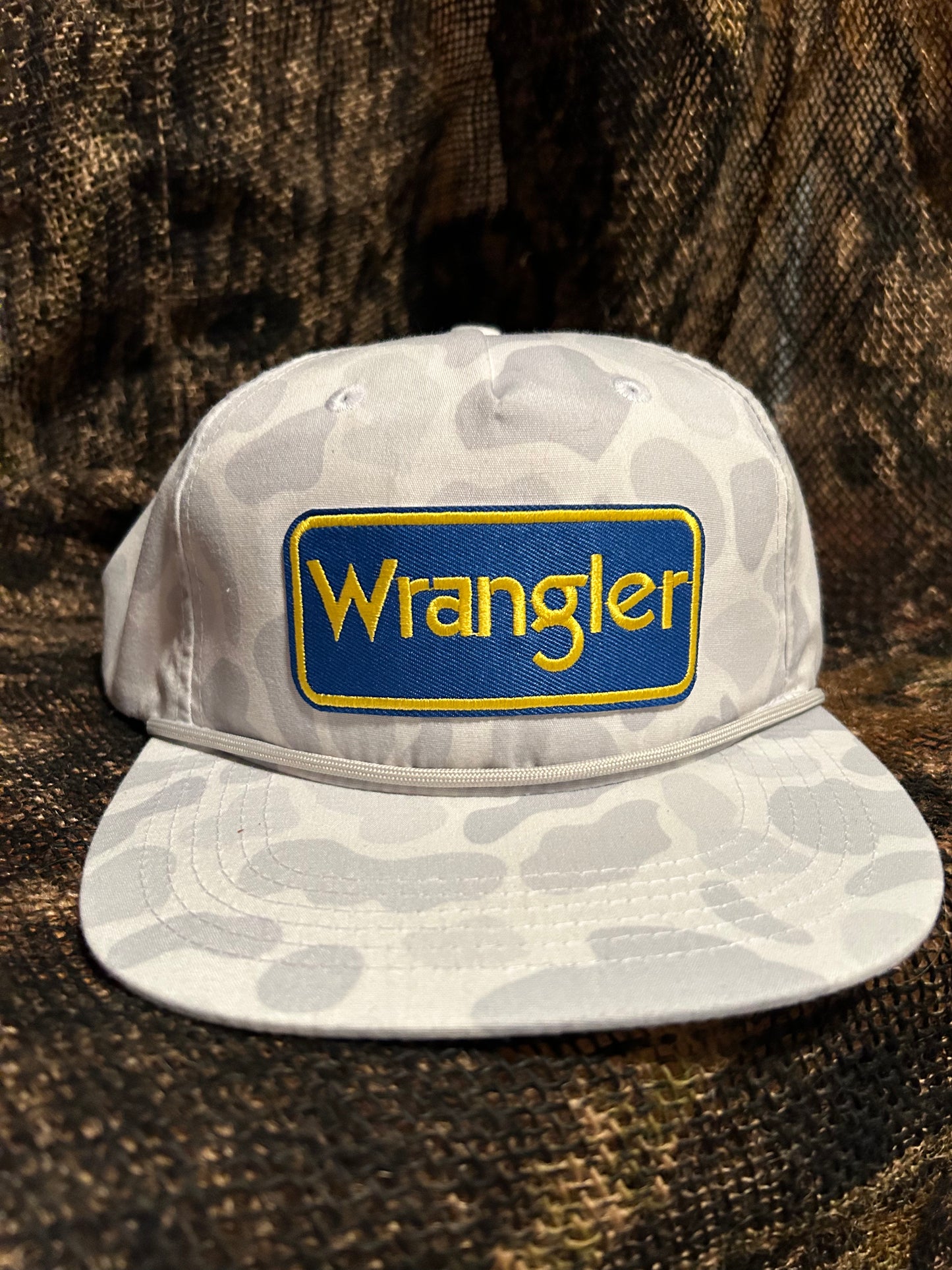 Wrangler white camo SnapBack hat